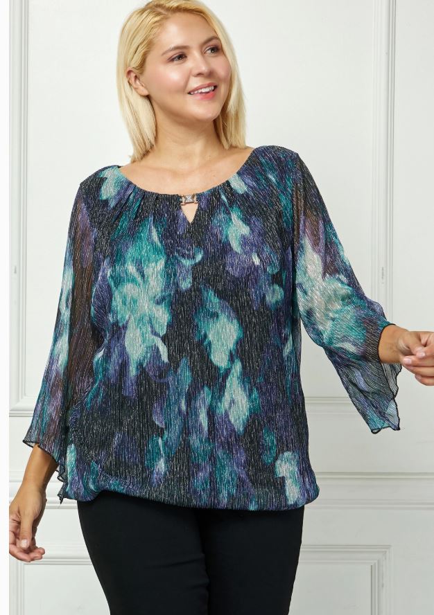 Shimmer Blouse Dressy Top
