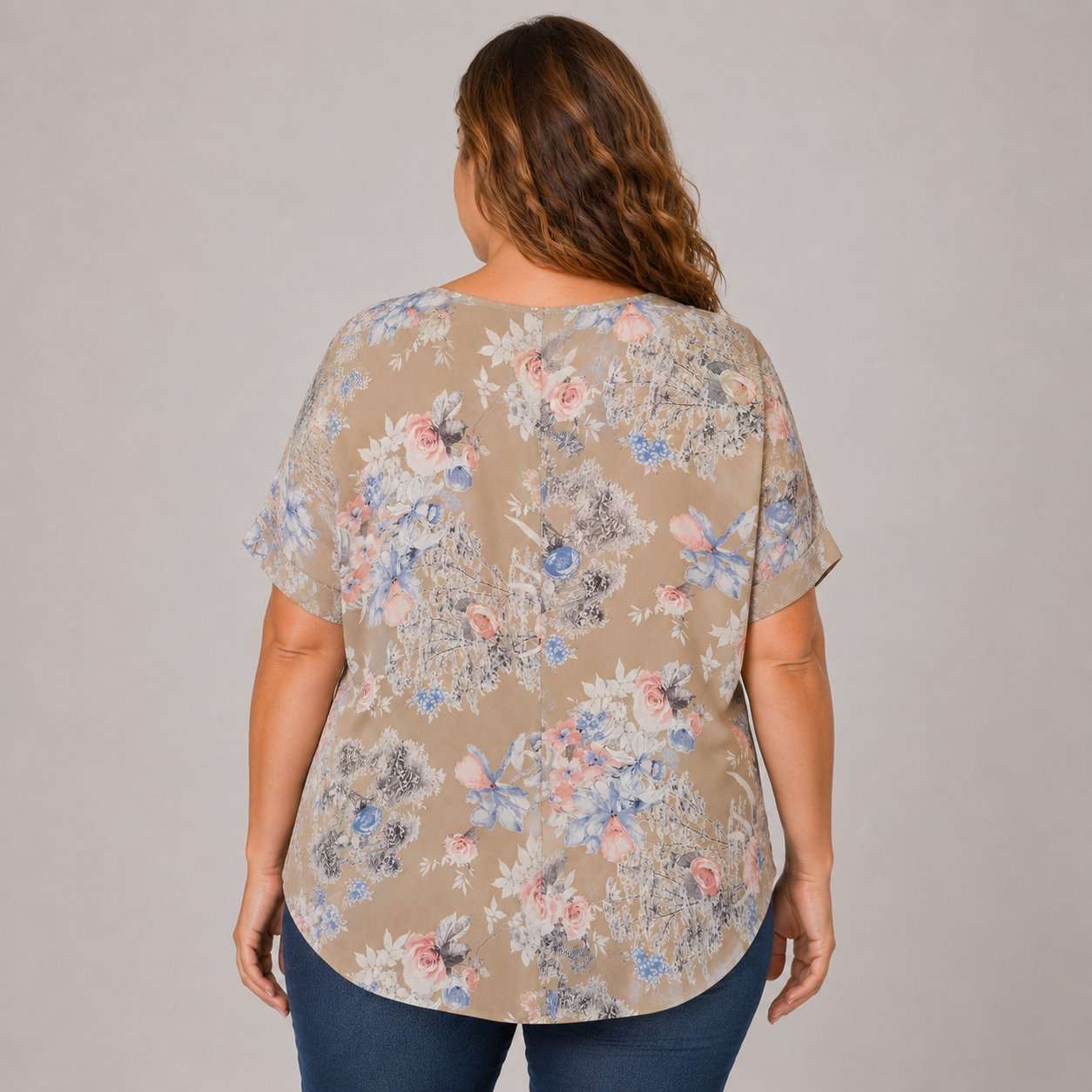 Soft Bloom Floral V-Neck Top