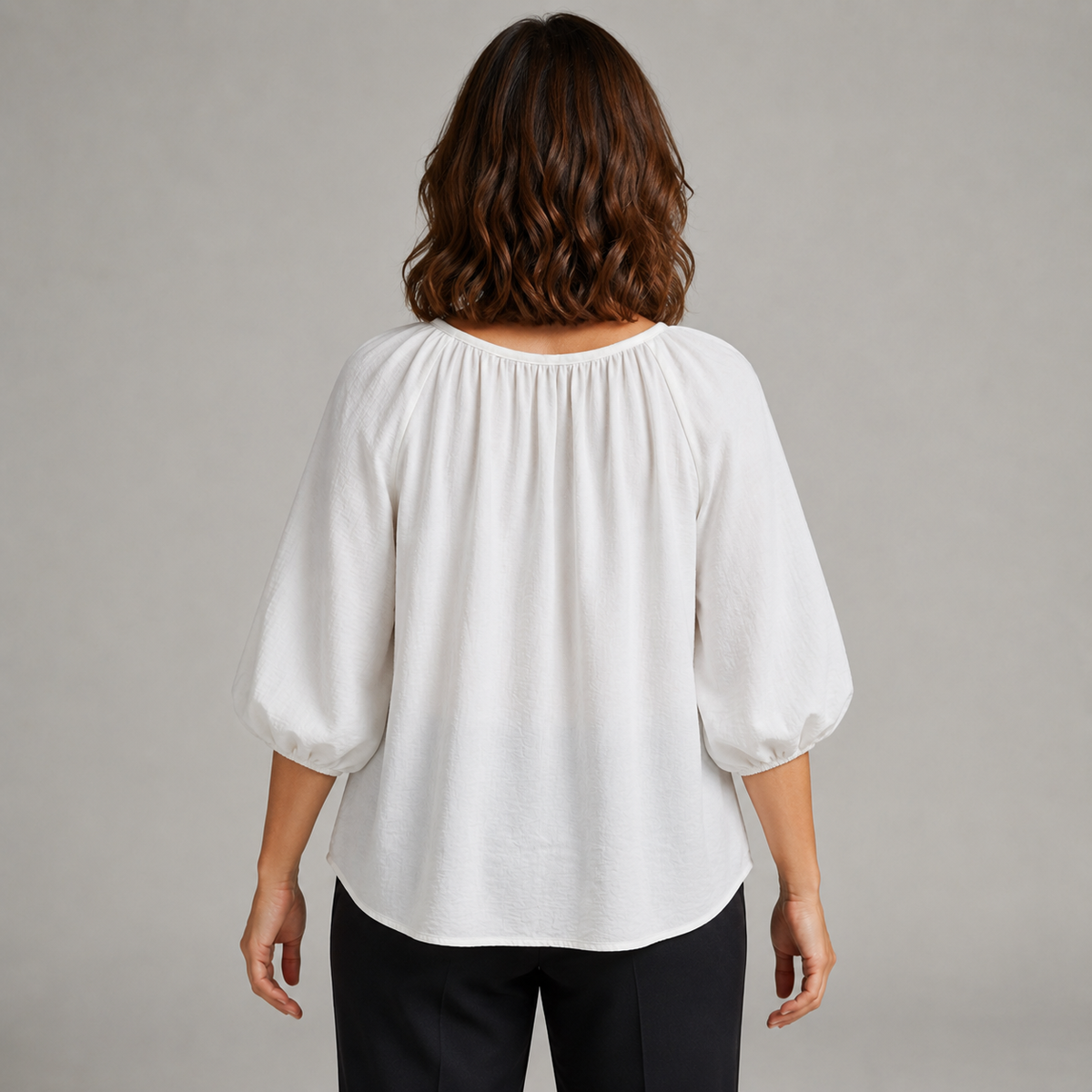 White Airflow Button Front Blouse