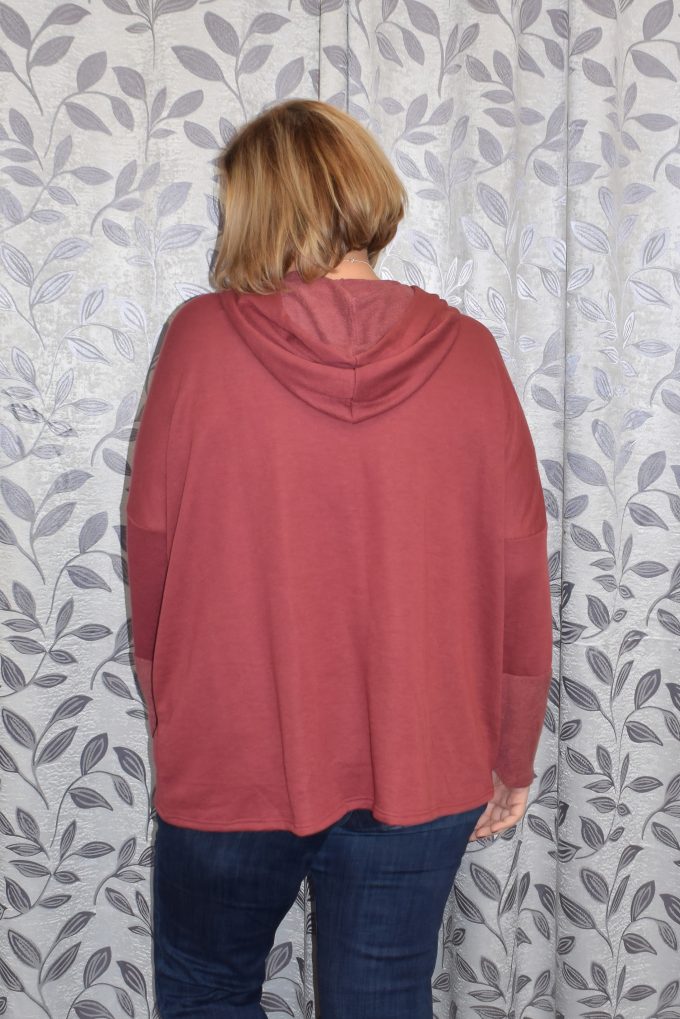 Plus Hoodie Top With Kangaroo Pocket