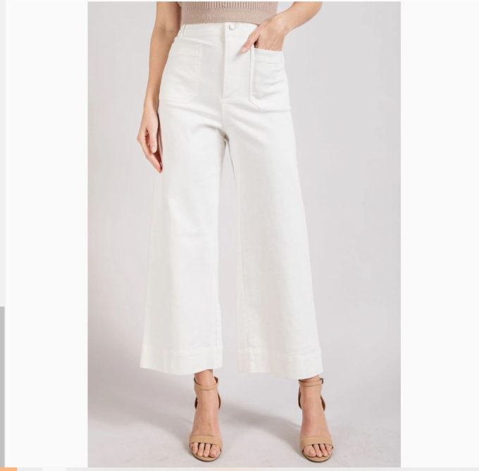 Plus Soft Washed Cropped Pants