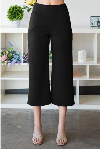 wide leg cropped pants