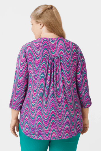 spring chevron dear scarlett top