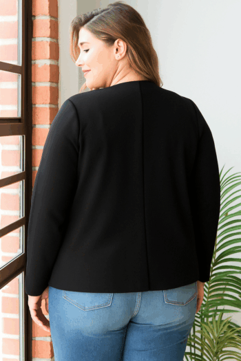 plus size black blazer