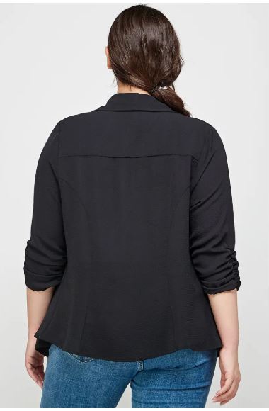 Plus Black blazer back