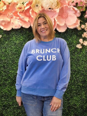 plus size brunch club sweatshirt