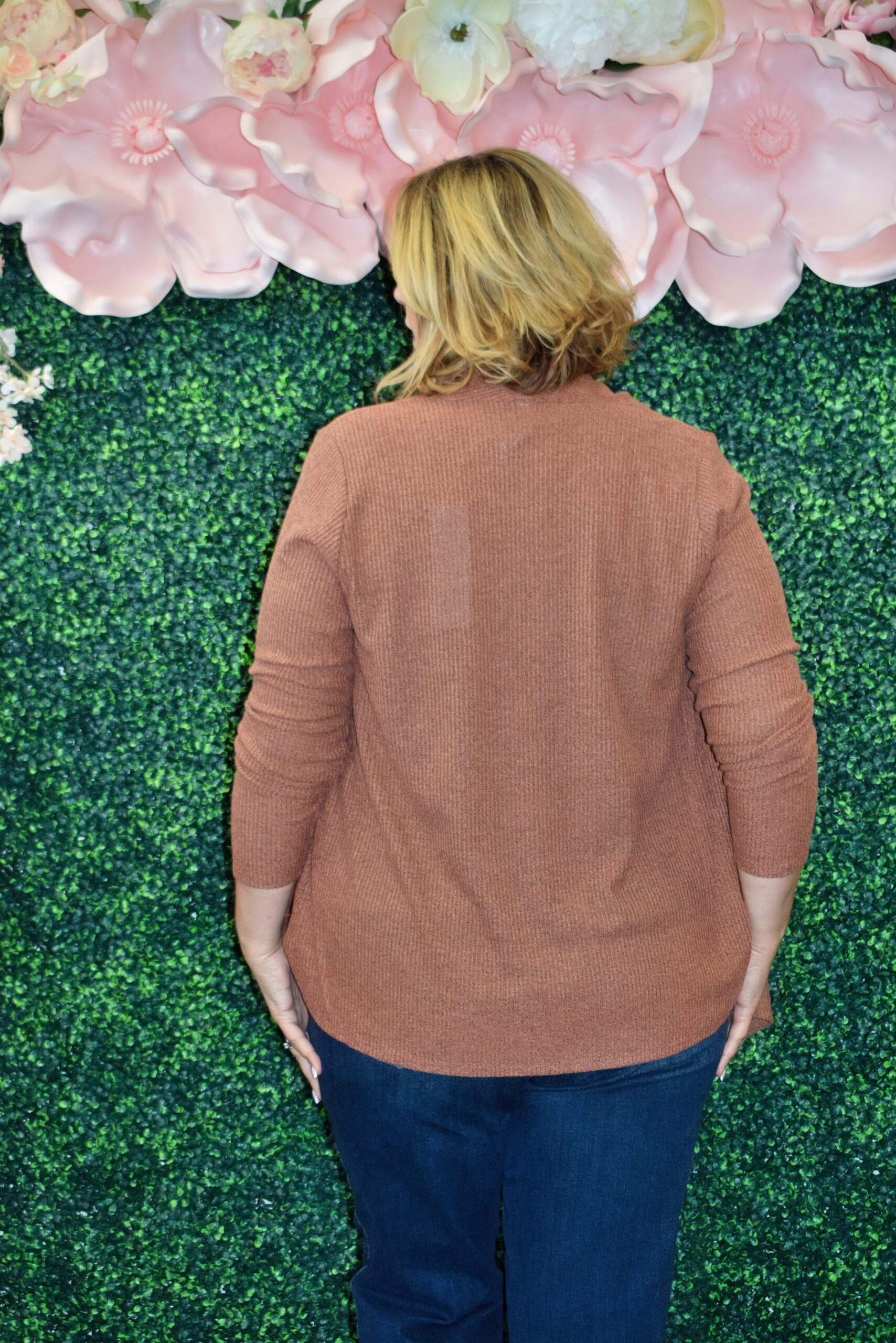 Dear Scarlett Button Cozy Cardigan – Mulberry Rose, Pumpkin Spice & Black | Sizes S–3X