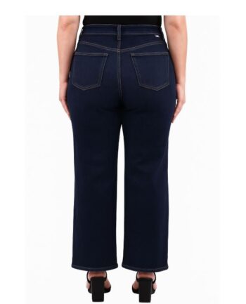 Back view of RFM Hailey Straight Leg Jeans showcasing pockets and straight fit, flattering plus size denim style.